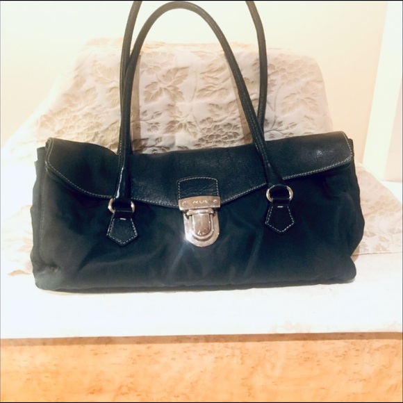 Prada Tessuto Vitello Leather Shoulder Bag - Picture 1 of 11